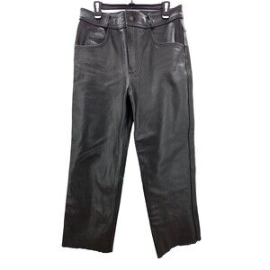 Xelements Advanced Motorcycle Black Leather Pants Mens Size 32 x 28 Thick Heavy